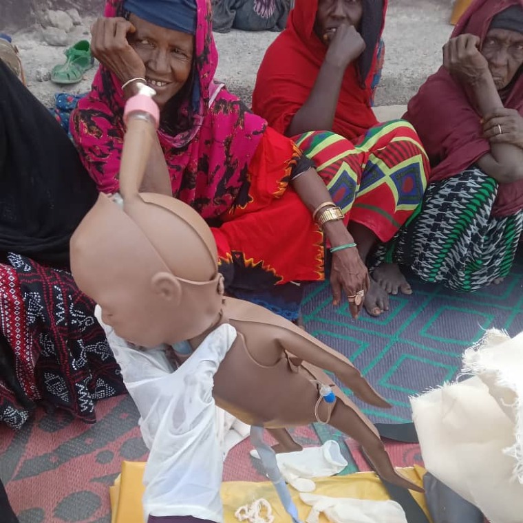 TBAs learning about newborn resuscitation