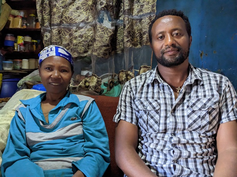 Palliative care patient with Hospice Ethiopia nurse