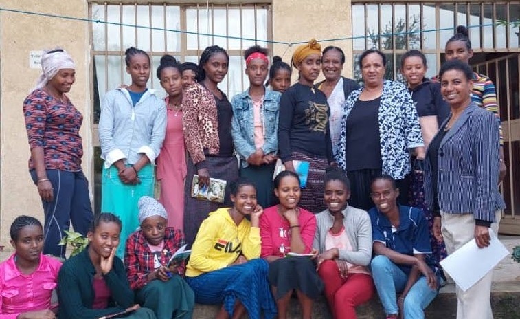 Staff and students at a for-Ethiopia girls boarding home in southern Ethiopia
